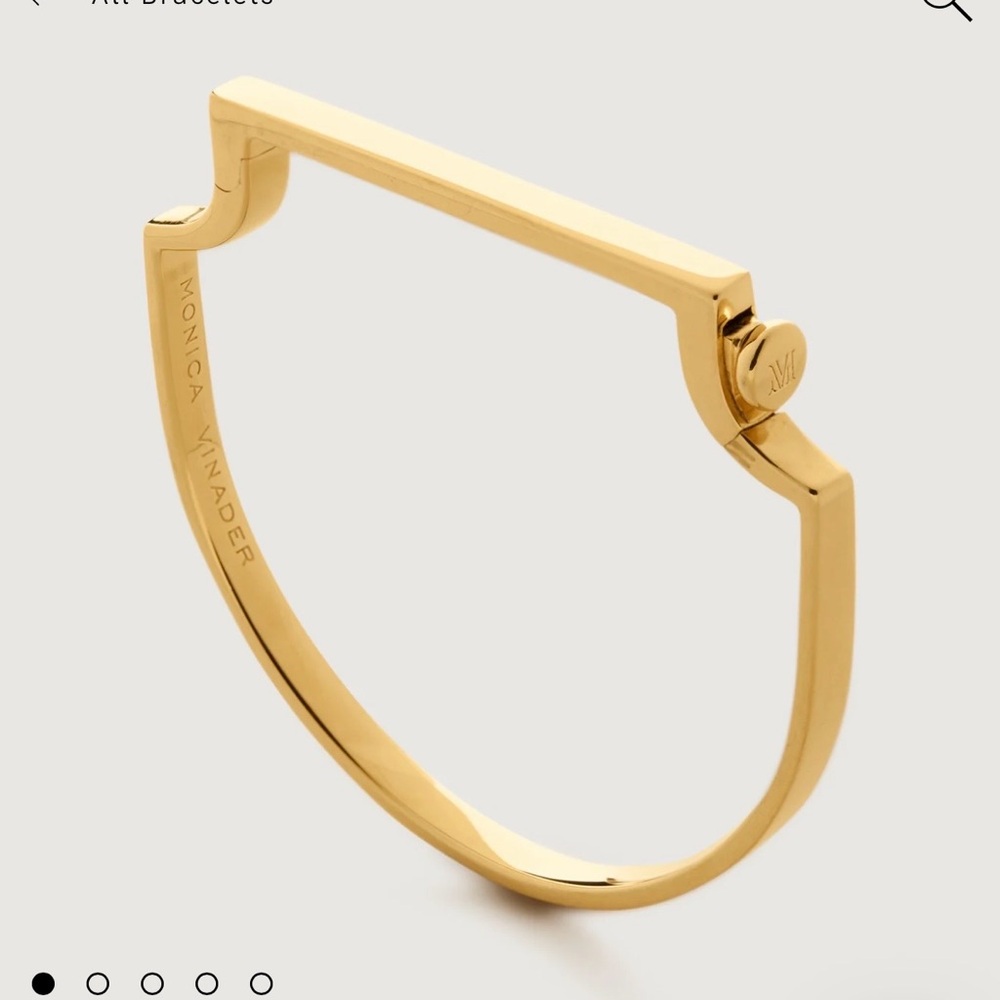 Monica Vinader Signature Gold Bracelet Size Small